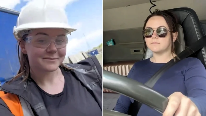 Woman who dreamed of being a bin man as a kid now drives 44 tonne trucks for a living, proving male doubters wrong and earning £5,000 a month.