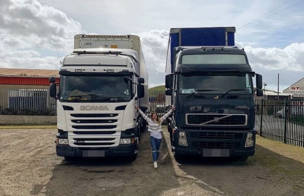 Woman who dreamed of being a bin man as a kid now drives 44 tonne trucks for a living, proving male doubters wrong and earning £5,000 a month.