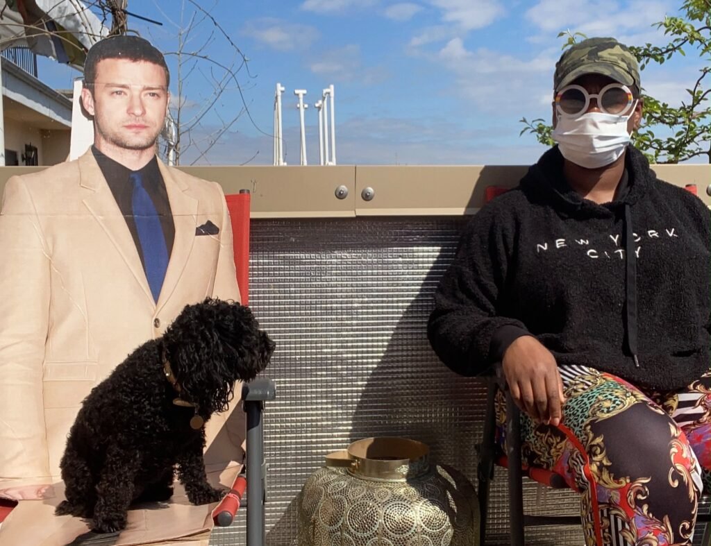 Woman's life-sized cardboard Justin Timberlake cutout got a new face for a 97-year-old's surprise birthday party - and the bizarre journey won approval from the real JT himself.