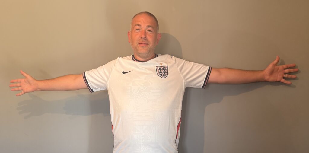 Superfan cheered England's 3-2 World Cup win over Mexico in total silence at 4am to avoid waking his kids - before starting work at 5:30am on just two hours' sleep.