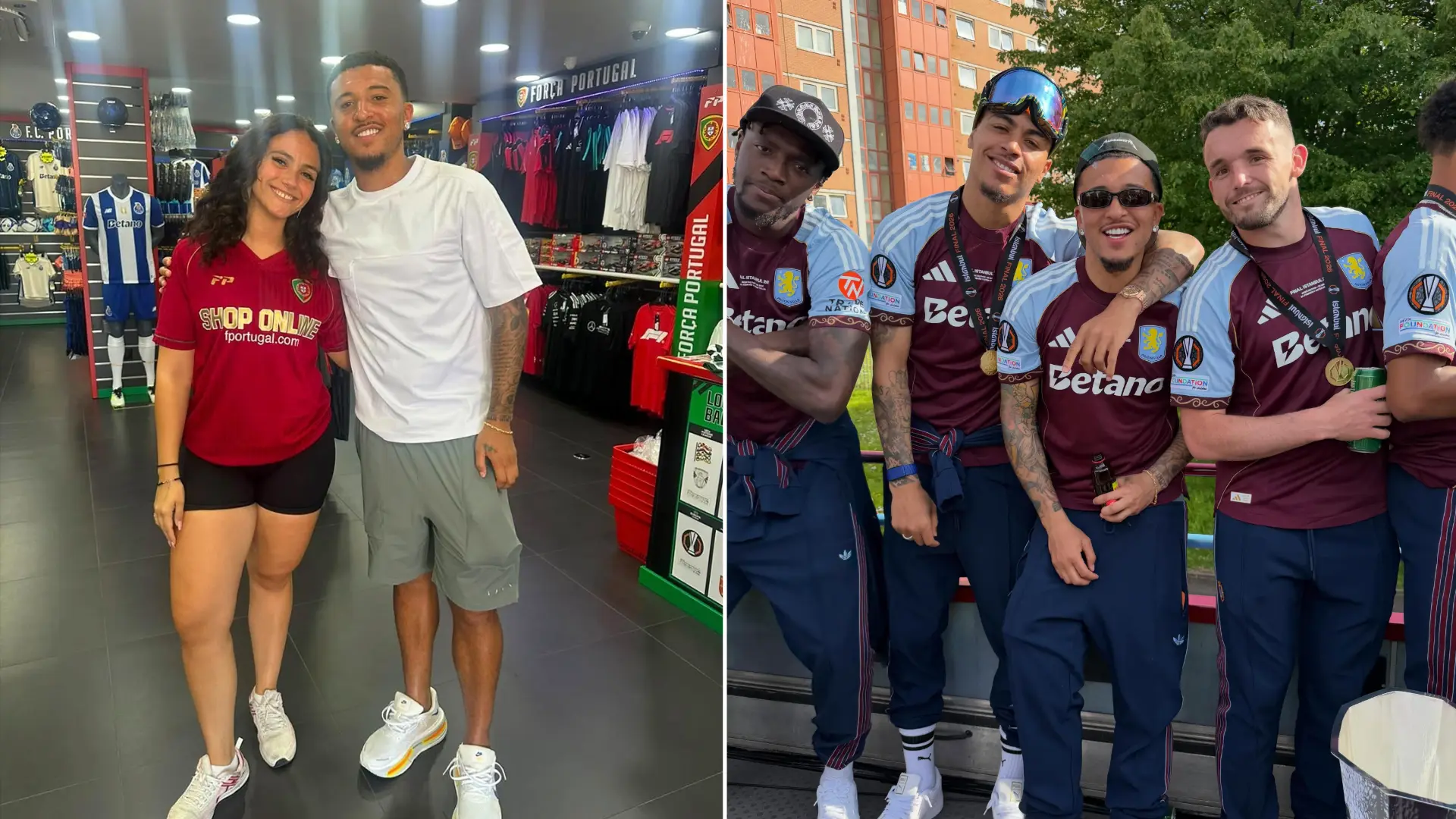 Forgotten £73m star Jadon Sancho has been spotted near a lads' holiday haven in Portugal - still without a club after leaving Man United weeks before the season opener.