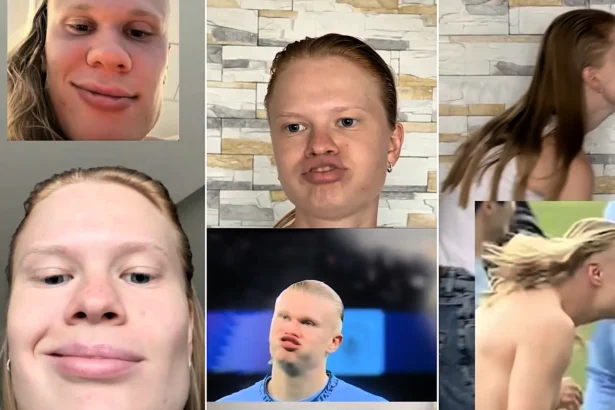 Russian model goes viral for looking just like England nemesis Erling Haaland, racking up 30 million views by copying his trademark celebrations.