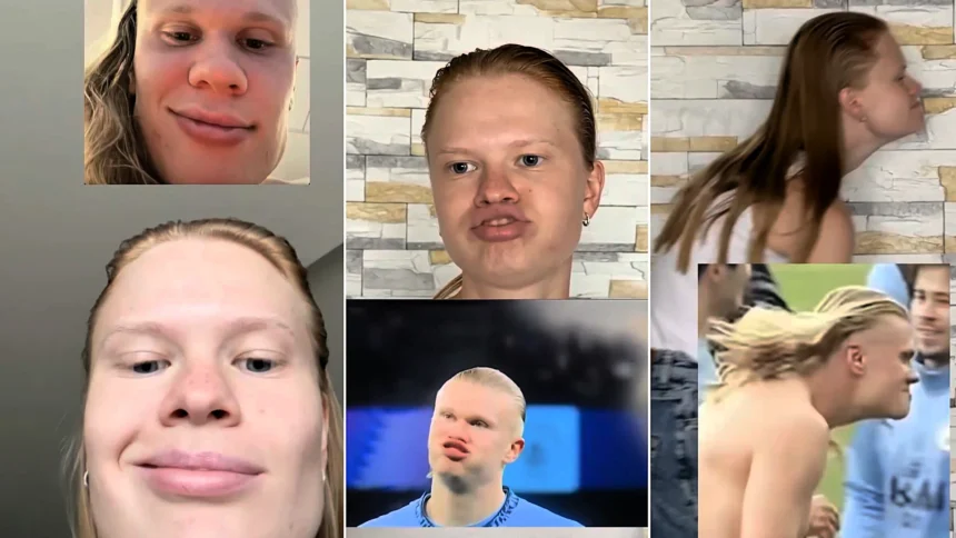 Russian model goes viral for looking just like England nemesis Erling Haaland, racking up 30 million views by copying his trademark celebrations.