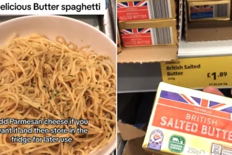 A savvy shopper has shared a simple four-ingredient butter spaghetti dish that anyone can rustle up for just £3 - and it works out at 80p a head.
