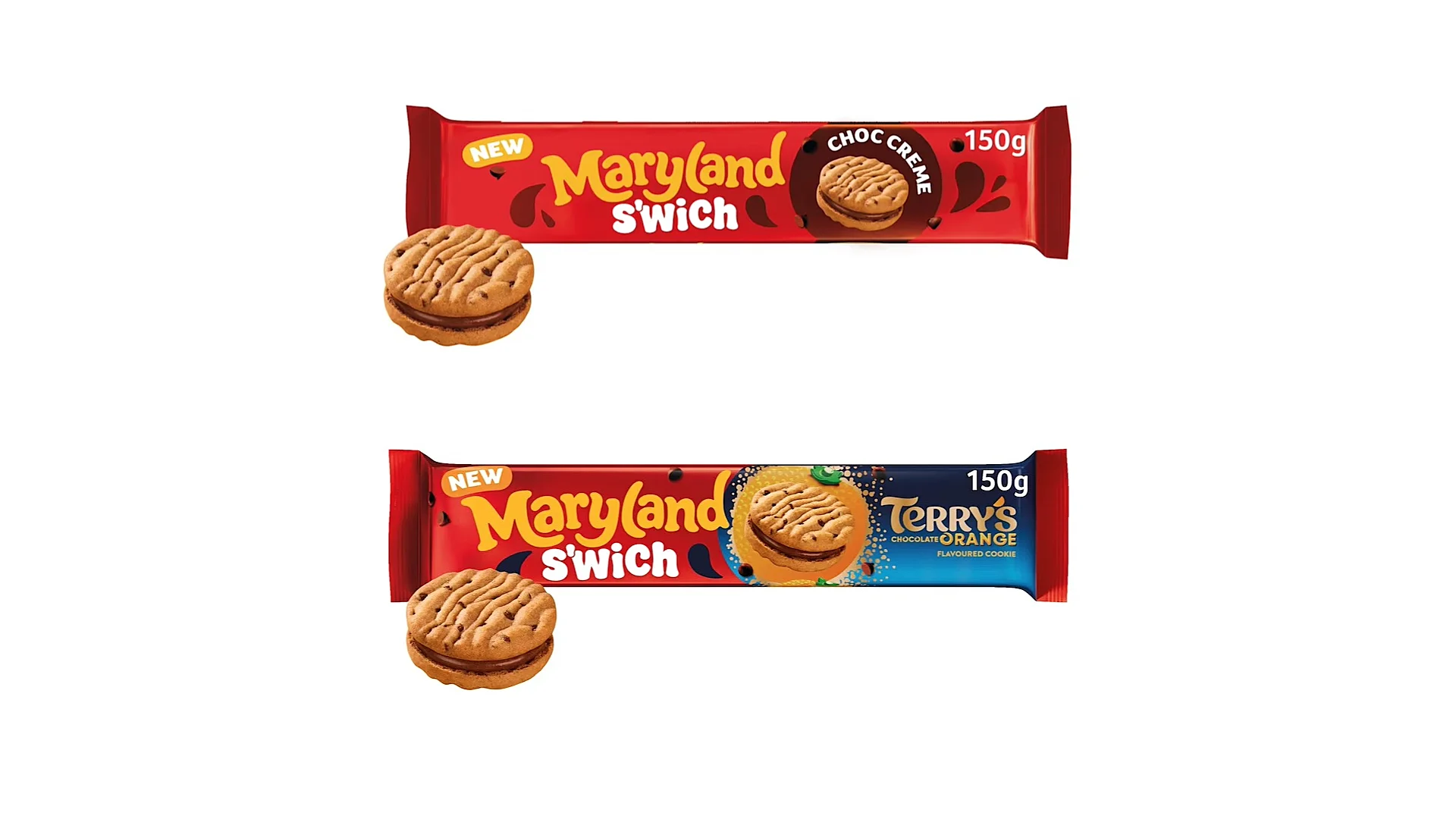 Terry's Chocolate Orange has entered the biscuit aisle for the first time with Maryland S'wich, featuring chocolate chip cookie sandwiches filled with its signature chocolate orange cream