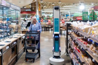 Tesco is trialling an AI-powered Tally robot that scans shelves for empty stock, pricing errors and misplaced products to improve supermarket efficiency