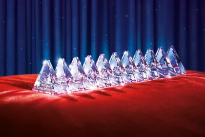 Toblerone has unveiled perhaps its most extravagant creation yet - a dazzling version of its famous chocolate bar crafted entirely from Swarovski crystals.