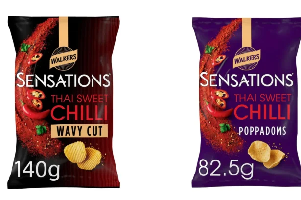 Walkers has expanded its popular Sensations Thai Sweet Chilli range with new Wavy Cut crisps and Poppadoms, offering fans fresh textures alongside the iconic flavour for £2.50.