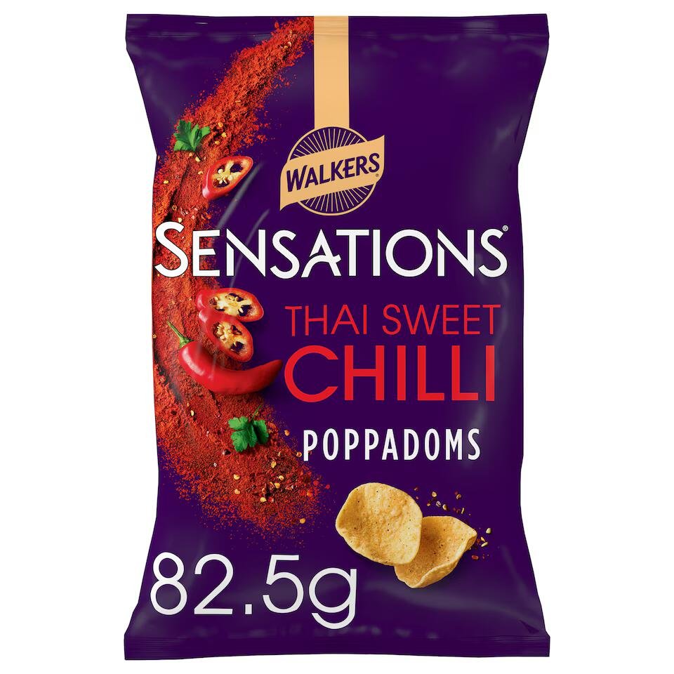 Walkers has expanded its popular Sensations Thai Sweet Chilli range with new Wavy Cut crisps and Poppadoms, offering fans fresh textures alongside the iconic flavour for £2.50.