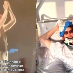 An X Factor Italia star has been hospitalised after tumbling off stage while waving to the crowd in Italy - Noemi suffered a head wound and must rest for four weeks.