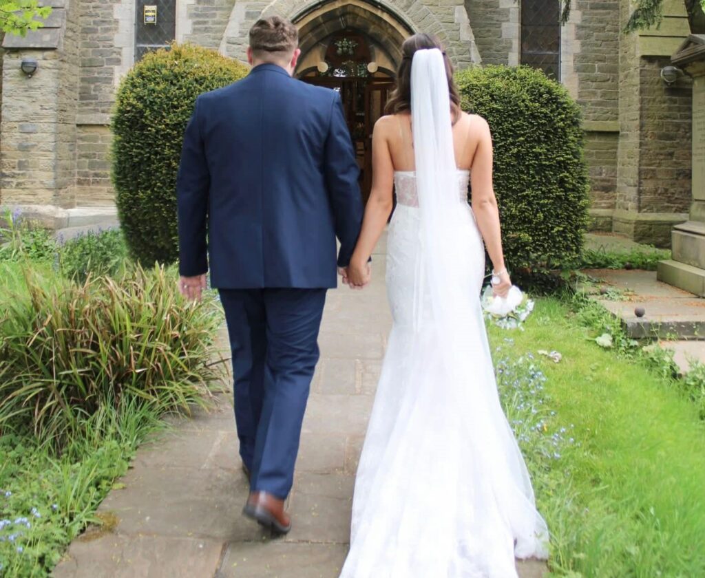 Bride ties the knot in a £15 Shein dress bought online, saving thousands and keeping her entire wedding budget to just £1,700.