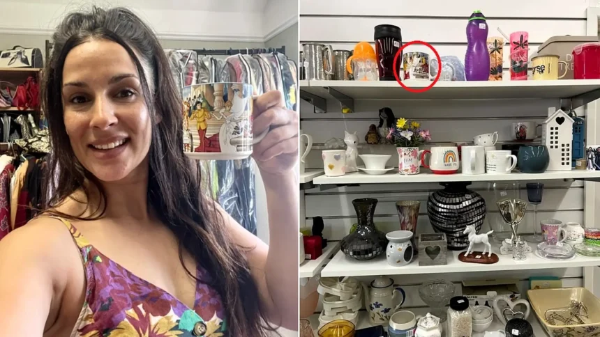 A "thrifting expert" has revealed how she spotted a Disney Cinderella mug on a charity shop shelf for just £1 - only to discover it was actually worth a cool £75.
