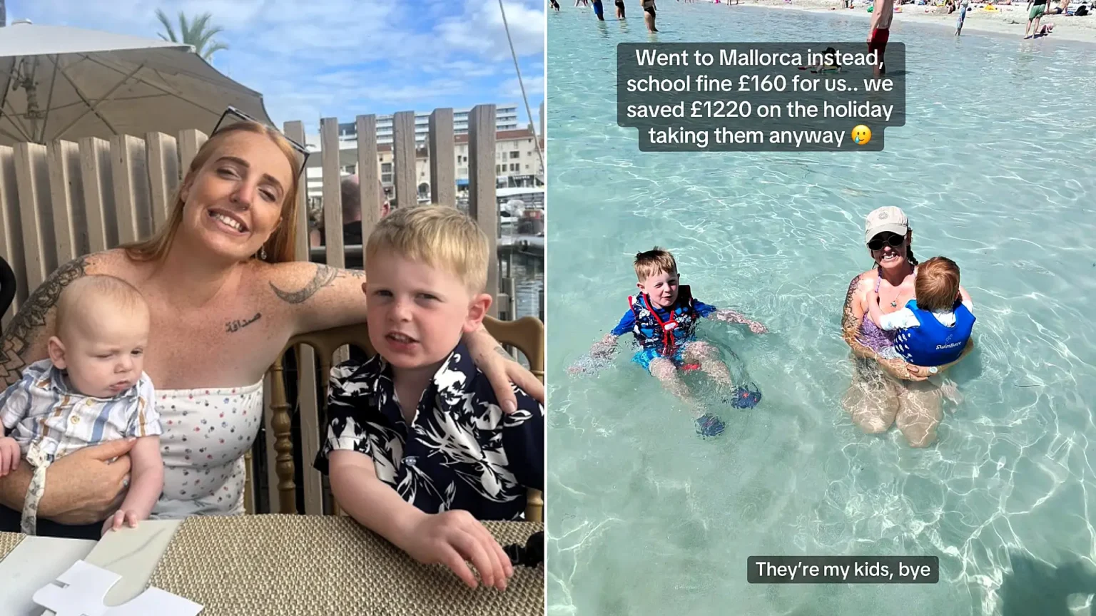 Mum fined £160 for pulling her five-year-old out of school for a Mallorca holiday says she has no regrets, as the term-time trip saved her family £1,280.