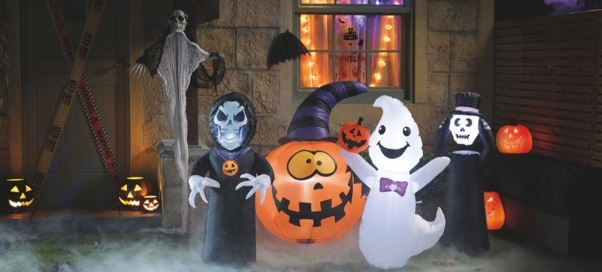 Aldi has unveiled a huge new Halloween range with prices from just 99p - including life-sized skeletons, floating witch hats and inflatable garden decorations.