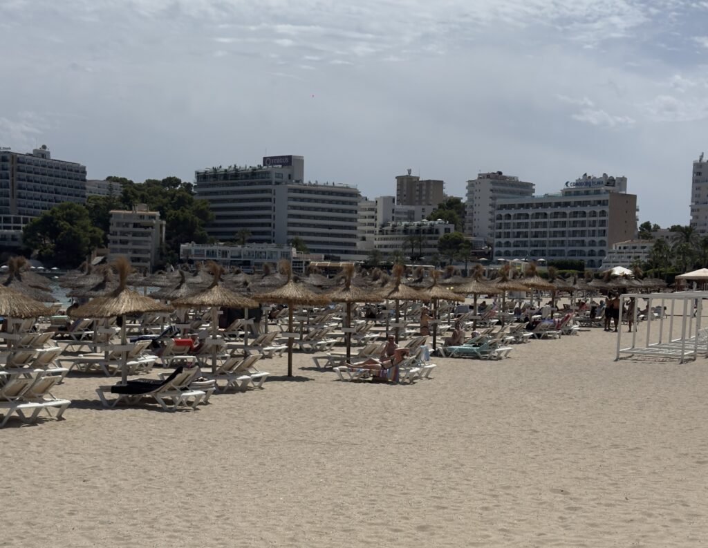 Brit exposes 6am sunbed 'carnage' at his Mallorca hotel - he claims it has 170 rooms but only 130 loungers, with all of them gone within five minutes.