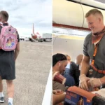 Groom posed as an easyJet flight attendant and even helped collect rubbish on a plane after his stag do pals made him dress up in a Vinted frock for a Benidorm trip.
