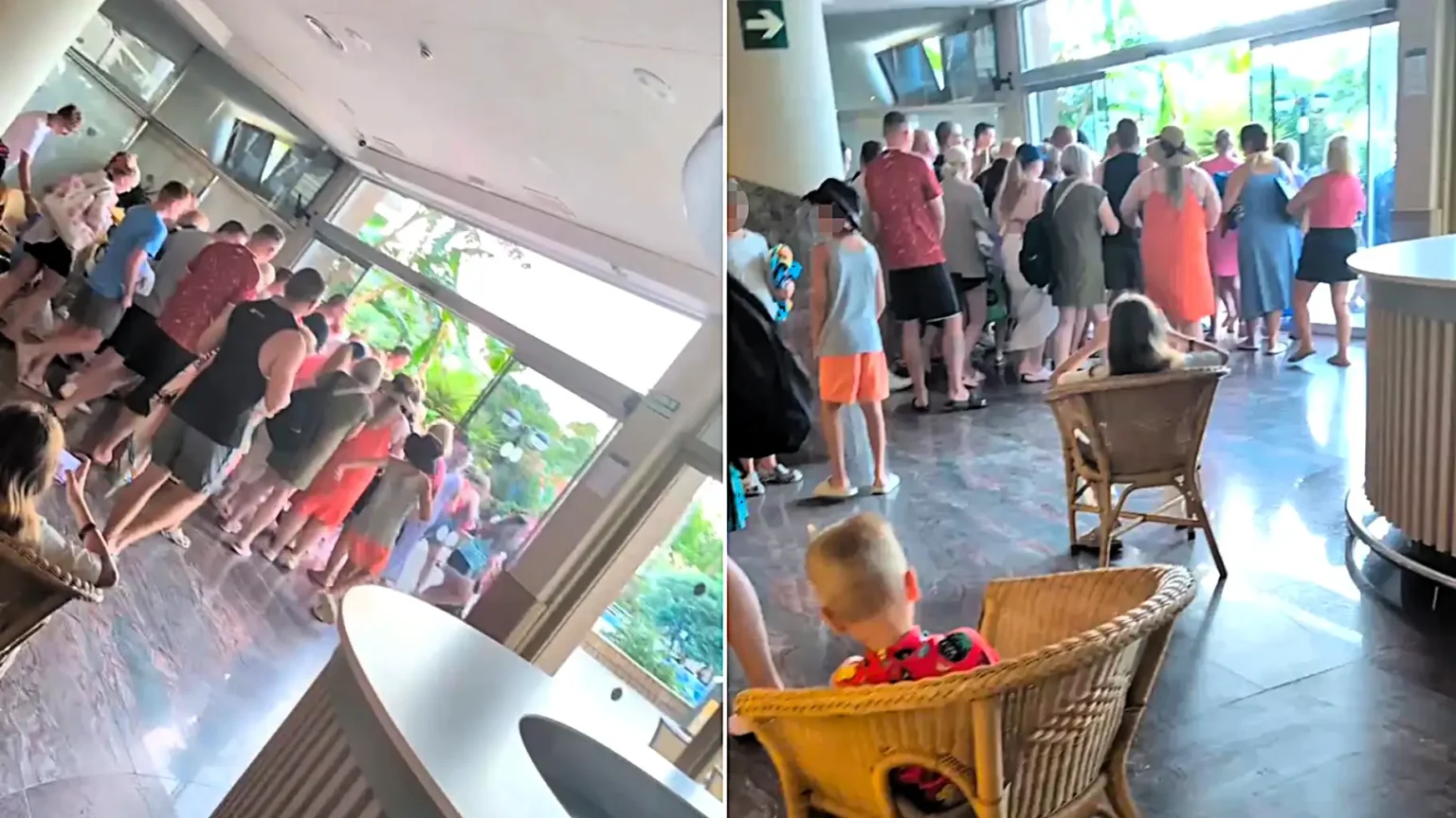 A British holidaymaker has slammed the daily sunbed scramble at a Spanish hotel as absolute carnage - with guests queuing from 8am and one man falling in the rush.