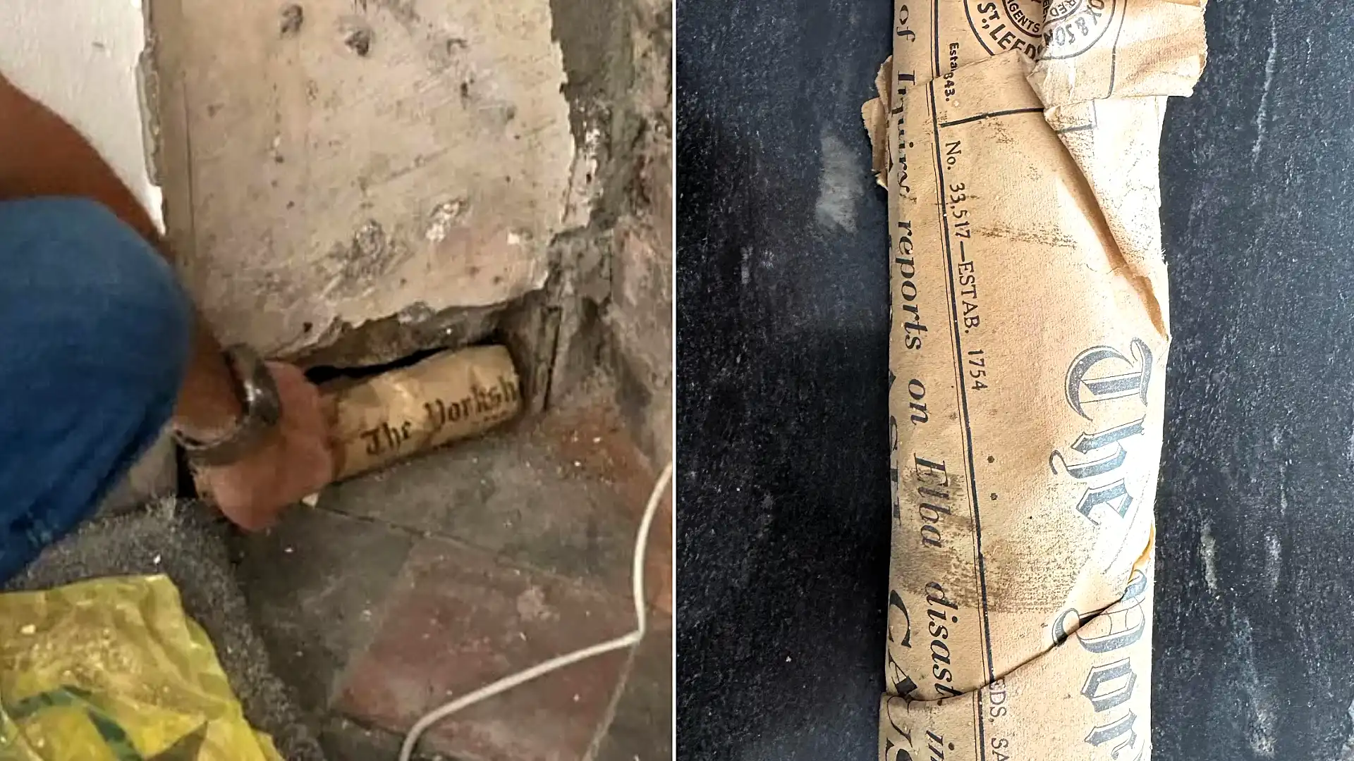 A homeowner renovating his house was stunned to find a mystery letter hidden behind a wall for 71 years - addressed simply to the finder.