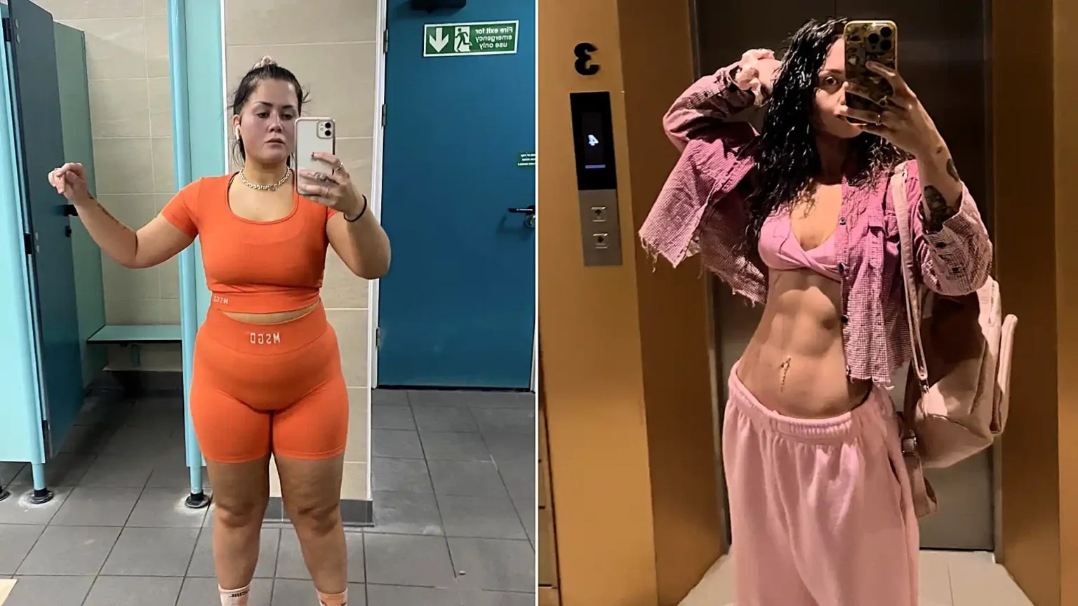 Woman who thought she would never have abs due to genetics went from a size 14 to XS with a ripped six-pack - and insists the secret is not in the gym but the kitchen.