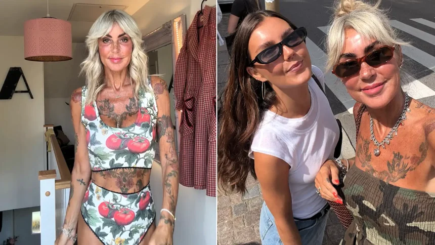 Inked granny, 60, reveals the free anti-ageing habits she does daily that leave people thinking she is 20 years younger - and once saw her mistaken for her daughter's sister.