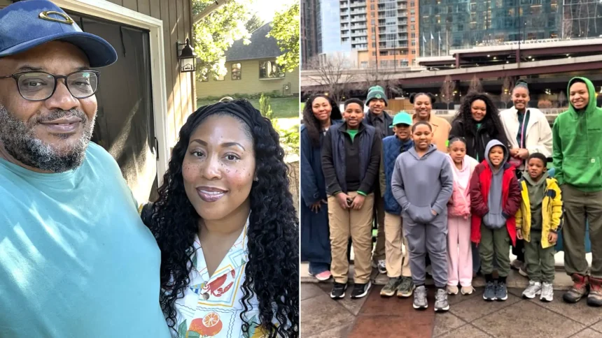 Mum-of-14 reveals the eye-watering amount she spends feeding her huge family every month - including up to 36 gallons of milk and £400 on each child's birthday.