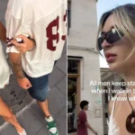 Influencer Elisabeth Rioux, who has 1.3m followers, hit back at men who called her natural leg hair "disgusting" - telling critics to check their own hairy profiles first.
