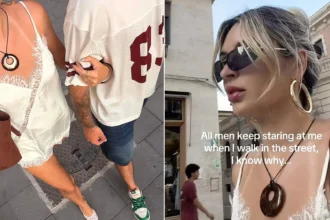 Influencer Elisabeth Rioux, who has 1.3m followers, hit back at men who called her natural leg hair "disgusting" - telling critics to check their own hairy profiles first.