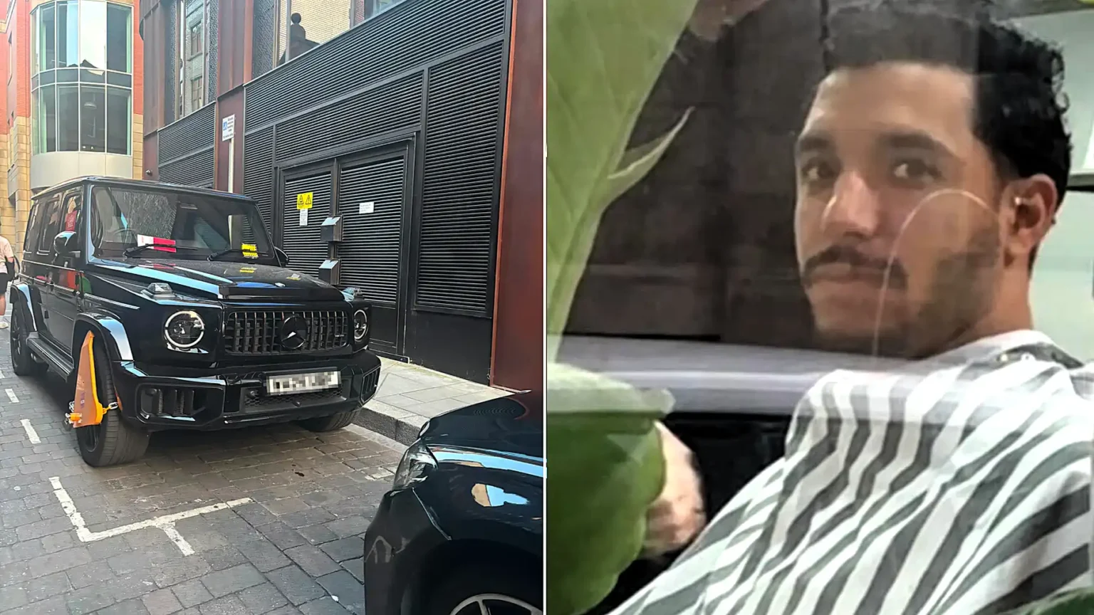 Manchester City star Omar Marmoush has been caught in a parking howler after his £200,000 Mercedes was clamped in a loading only bay in the city centre.