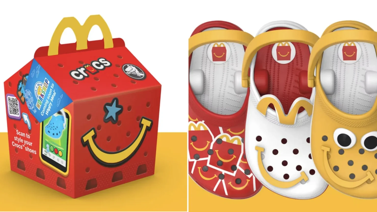 McDonald's has teamed up with Crocs to launch a new Happy Meal across the UK and Ireland - with 12 miniature clog-inspired keyrings to collect.