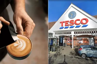 Tesco shoppers can now grab a cafe-style coffee as part of their meal deal thanks to new self-service machines - but only two stores are trialling them for now.