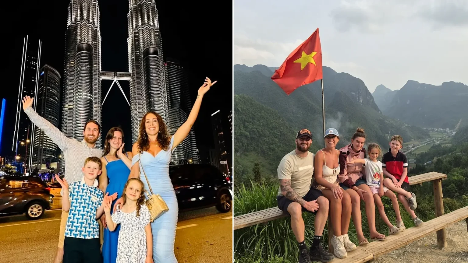 A British family who quit their jobs and pulled their kids out of school to travel the world have been staying in five-star hotels - all without working.