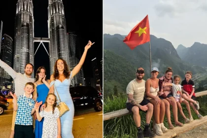 A British family who quit their jobs and pulled their kids out of school to travel the world have been staying in five-star hotels - all without working.