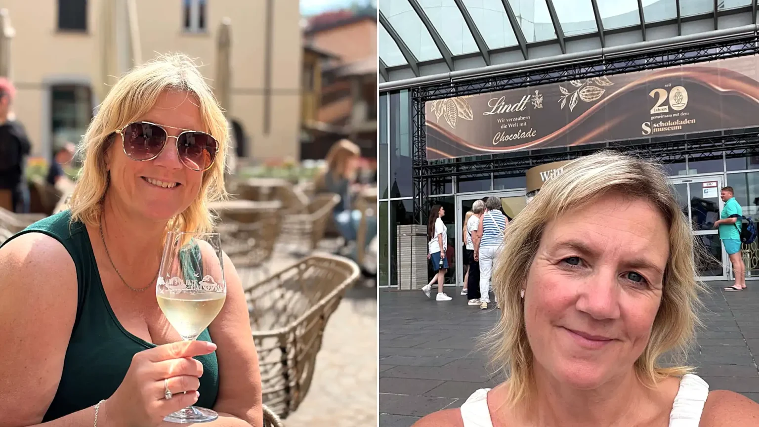 A woman inspired to make the most of life after losing her father before his retirement has visited 57 cities before her 50th birthday - on trips costing under £120.