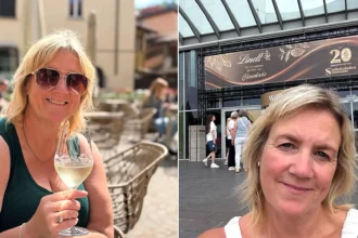 A woman inspired to make the most of life after losing her father before his retirement has visited 57 cities before her 50th birthday - on trips costing under £120.