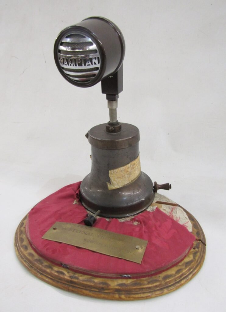 The historic microphone used by Winston Churchill as he celebrated victory over Nazi Germany is set to go under the hammer - with a £12,000 estimate.