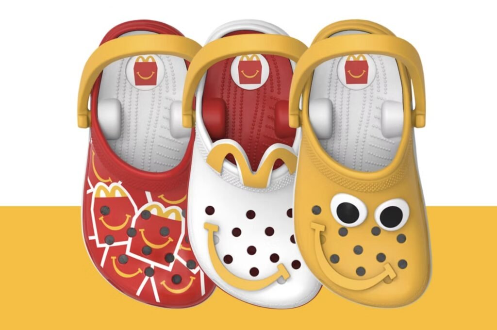 McDonald's has teamed up with Crocs to launch a new Happy Meal across the UK and Ireland - with 12 miniature clog-inspired keyrings to collect.