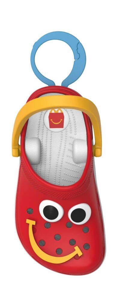 McDonald's has teamed up with Crocs to launch a new Happy Meal across the UK and Ireland - with 12 miniature clog-inspired keyrings to collect.