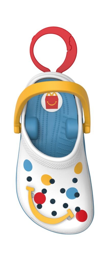McDonald's has teamed up with Crocs to launch a new Happy Meal across the UK and Ireland - with 12 miniature clog-inspired keyrings to collect.