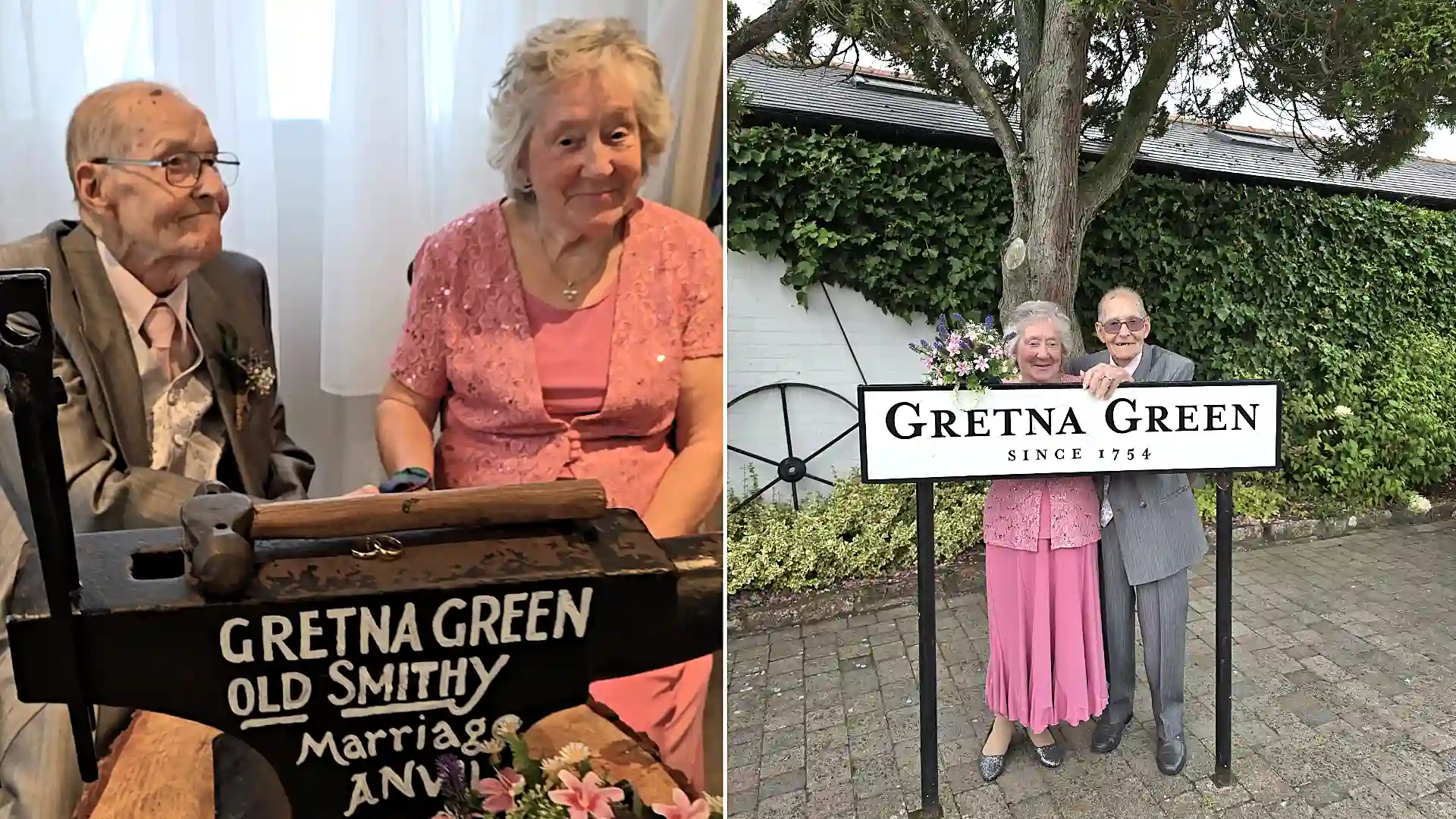 Elderly couple secretly elope to Gretna Green on groom's 97th birthday