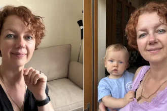 Mum Vineta Senberga had a third baby at 44 while in debt and renting - and says waiting for the 'perfect time' to grow your family means missing the chance altogether.