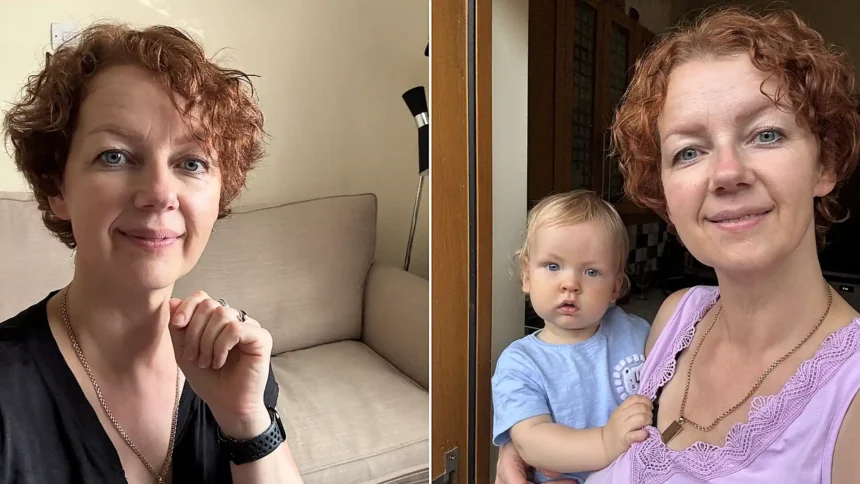 Mum Vineta Senberga had a third baby at 44 while in debt and renting - and says waiting for the 'perfect time' to grow your family means missing the chance altogether.
