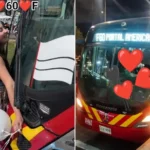 A nurse has married a public bus she calls the love of her life - and now works nights cleaning the depot just to stay close to it.