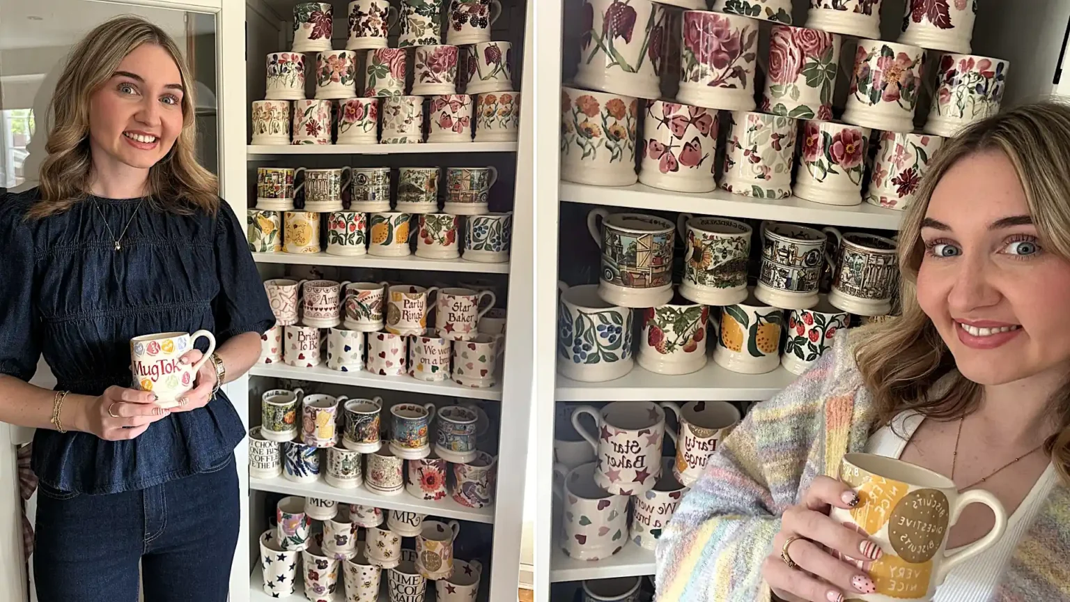 A woman obsessed with finding the perfect cuppa has spent over £2,500 on mugs - and the dedicated cupboard where she keeps all 256 of them has left people shocked.