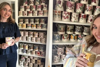 A woman obsessed with finding the perfect cuppa has spent over £2,500 on mugs - and the dedicated cupboard where she keeps all 256 of them has left people shocked.