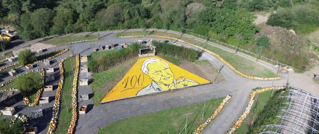A massive portrait of Sir David Attenborough made from 11,000 pumpkins and squashes has landed a Guinness World Record - marking the icon's 100th birthday.