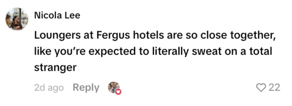 Social media comment on the post of A holidaymaker has hailed a mystery woman who stalked the pool at 11pm ripping towels off sunbeds hogged by "selfish" guests - then watched it rain on them all day.
