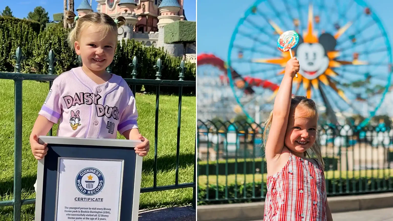 A three-year-old girl has reportedly broken a world record as the youngest person to visit every Disney park on the planet - after her first trip to Tokyo at 11 months old.