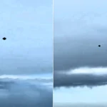 A pilot has filmed a diamond-shaped UFO darting past his cockpit mid-flight - the eerie clip has gone viral with viewers split on what it really is.