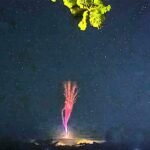 A rare red sprite has been filmed bursting above a storm off Taiwan, and officials say the under-a-second flash is the clearest their cameras have ever caught.
