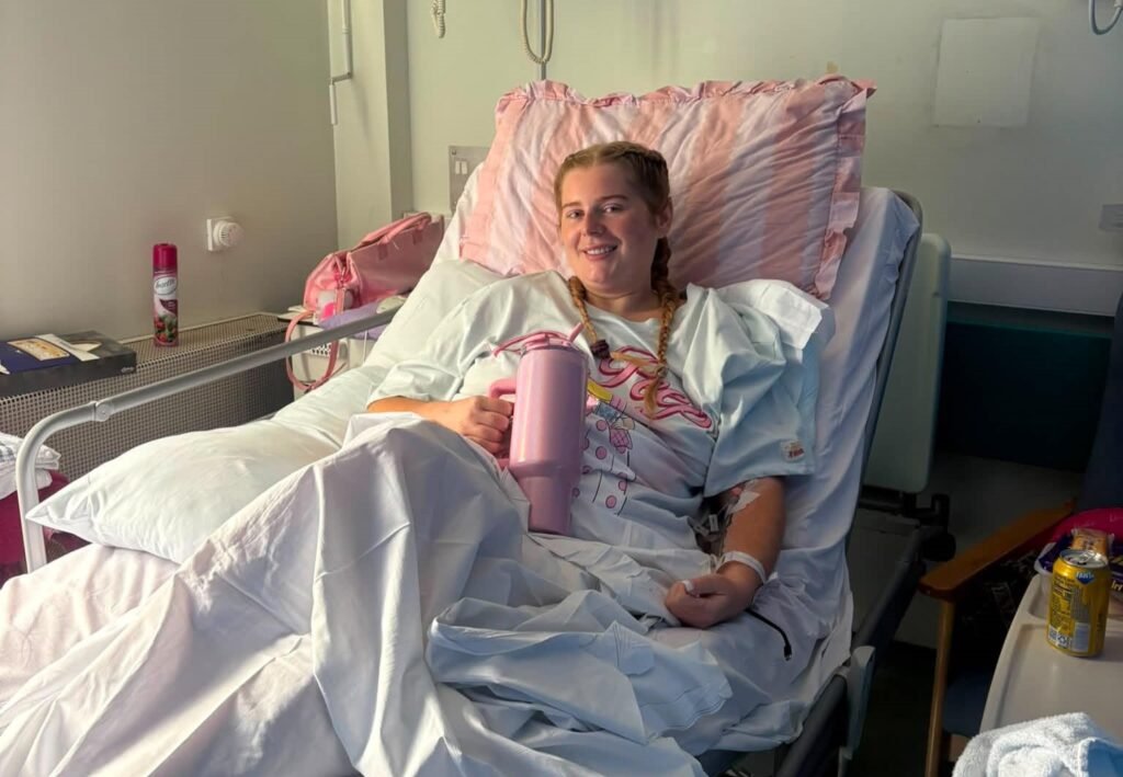 A woman was left fighting for her life with sepsis after shaving her bikini line - an ingrown hair swelled into a rock-hard lump the size of a big phone.
